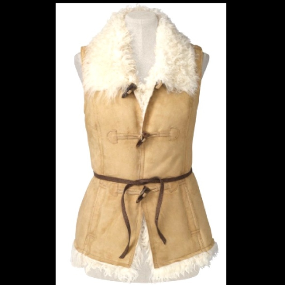 Eddie Bauer 100%Lamb Shearling Vest